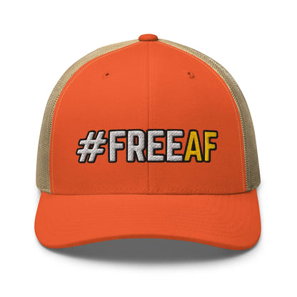Hats Rustic-Orange-Khaki Snapback Custom Trucker Hats #FREEAF Cool Patriotic Cap for Men & Women Infidel Collective