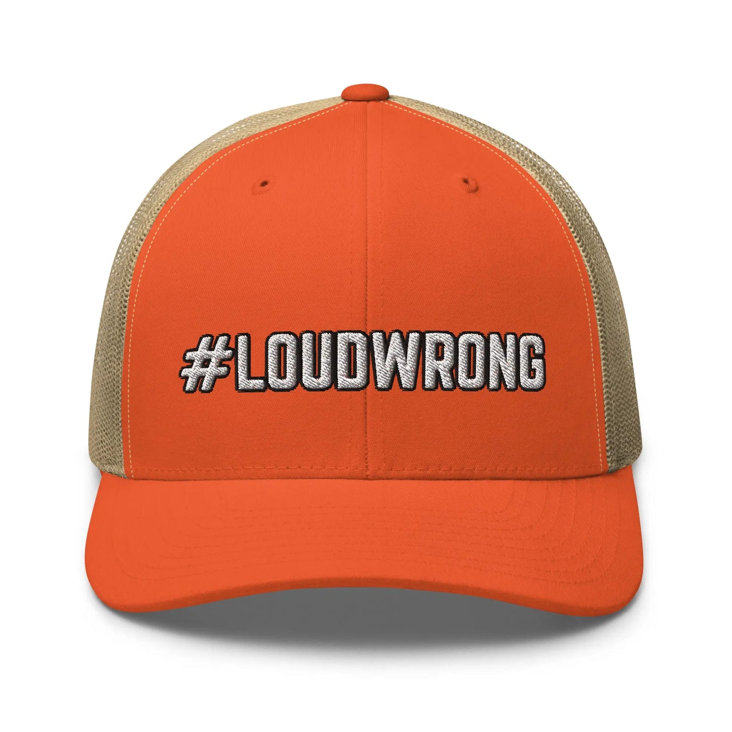 Hats Rustic-Orange-Khaki Snapback Custom Trucker Hats #LOUDWRONG Funny Cap for Men & Women Infidel Collective
