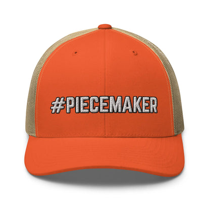 Hats Rustic-Orange-Khaki Snapback Custom Trucker Hats #PIECEMAKER Biker & 2A Cap for Men & Women Infidel Collective