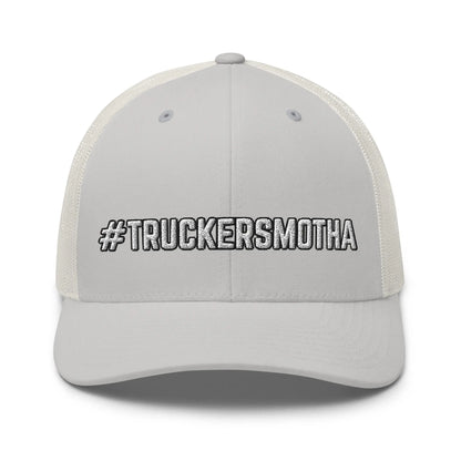 Hats Silver Snapback Custom Trucker Hat  Funny #TRUCKERSMOTHA for Mom's of Truckers Infidel Collective