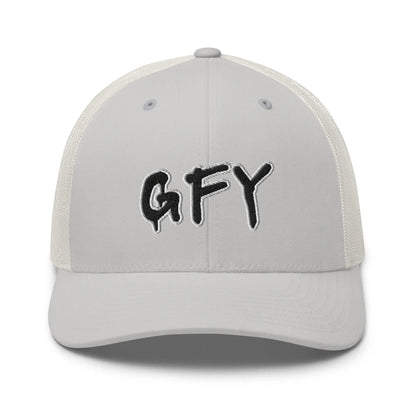Hats Silver Snapback Custom Trucker Hat Inappropriate NSFW GFY Cap for Men & Women Infidel Collective