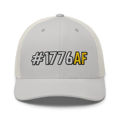 Hats Silver Snapback Custom Trucker Hat #1776AF Patriotic Cap for Men & Women Infidel Collective