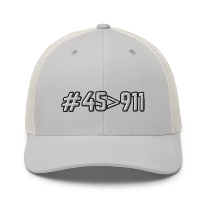 Hats Silver Snapback Custom Trucker Hats 2A #45>911 Cap for Men & Women Infidel Collective