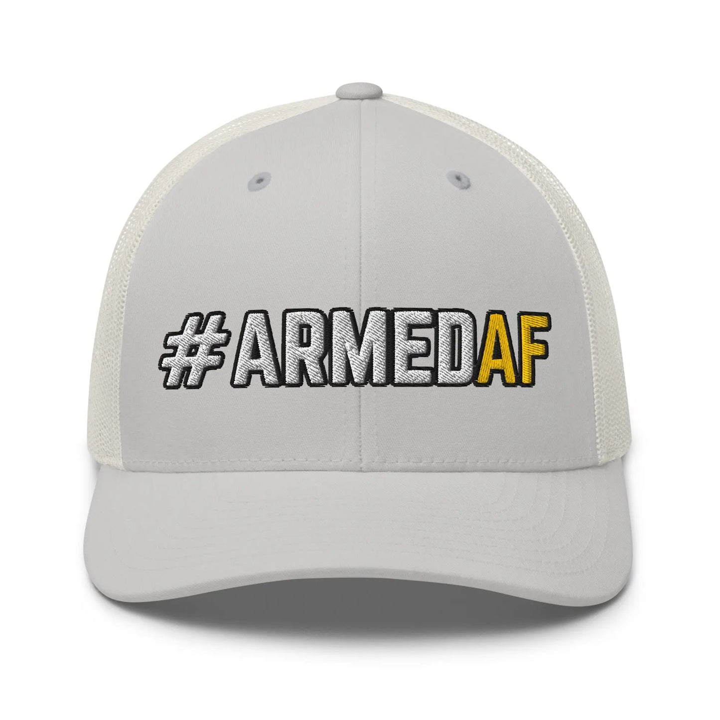Hats Silver Snapback Custom Trucker Hats 2A #ARMEDAF Cool Cap for Men & Women Infidel Collective