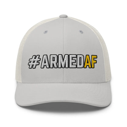 Hats Silver Snapback Custom Trucker Hats 2A #ARMEDAF Cool Cap for Men & Women Infidel Collective