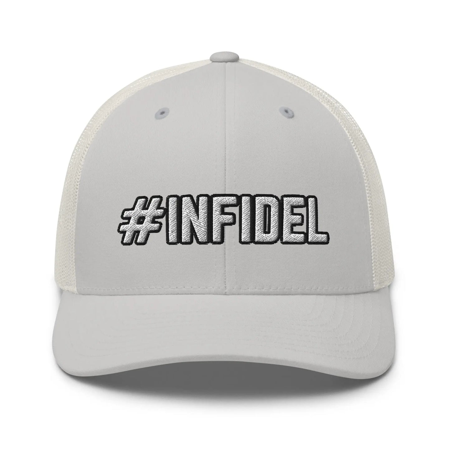 Hats Silver Snapback Custom Trucker Hats Badass Patriotic #INFIDEL Cap for Men & Women Infidel Collective