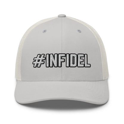Hats Silver Snapback Custom Trucker Hats Badass Patriotic #INFIDEL Cap for Men & Women Infidel Collective