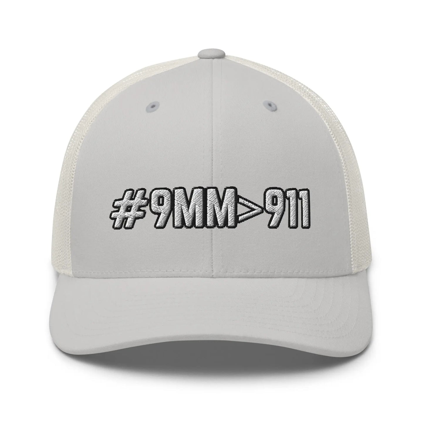 Hats Silver Snapback Custom Trucker Hats Cool 2A #9MM>911 Cap for Men & Women Infidel Collective