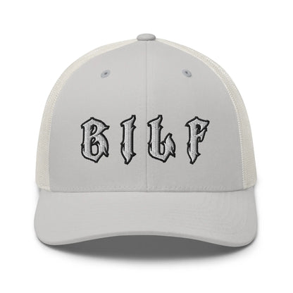 Hats Silver Snapback Custom Trucker Hats Cool BILF Bikers Cap for Men & Women Infidel Collective