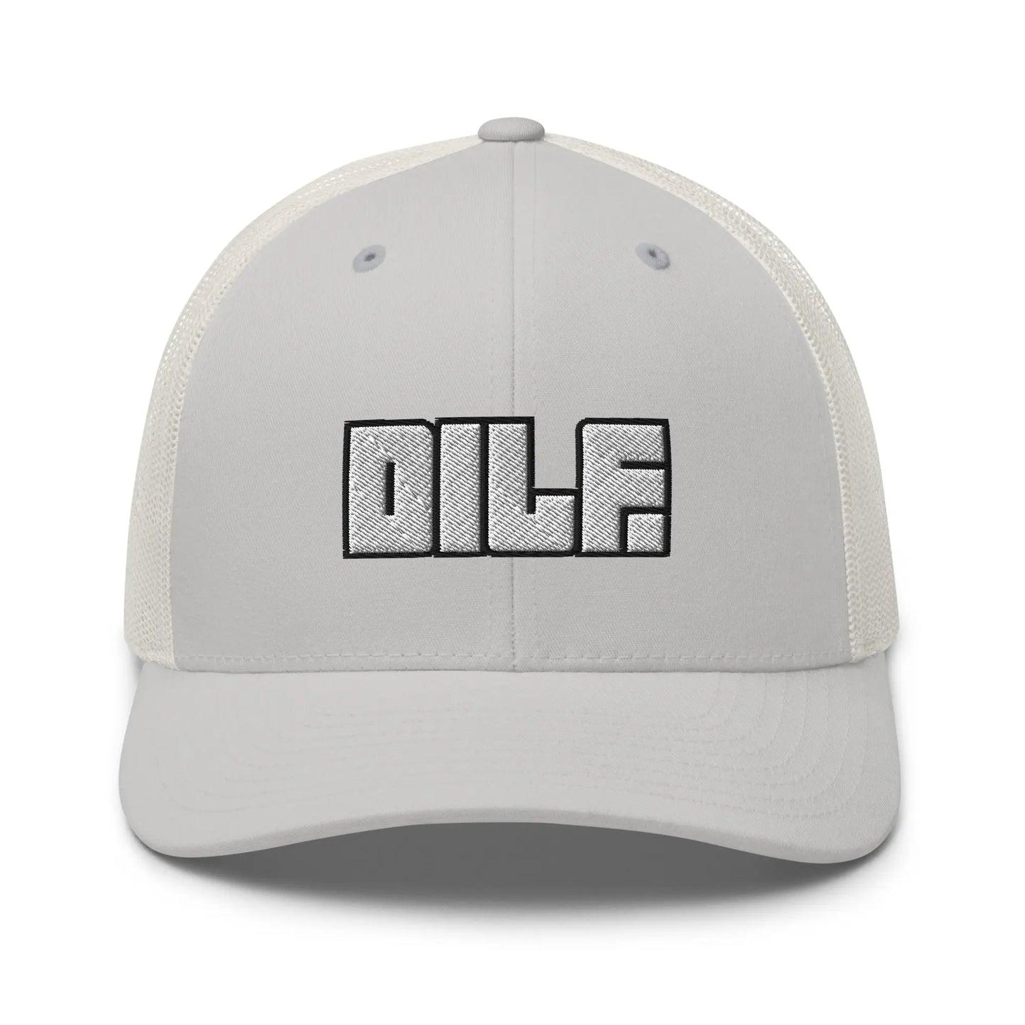 Hats Silver Snapback Custom Trucker Hats DILF Block Cap – NSFW 2A for Men & Women Infidel Collective