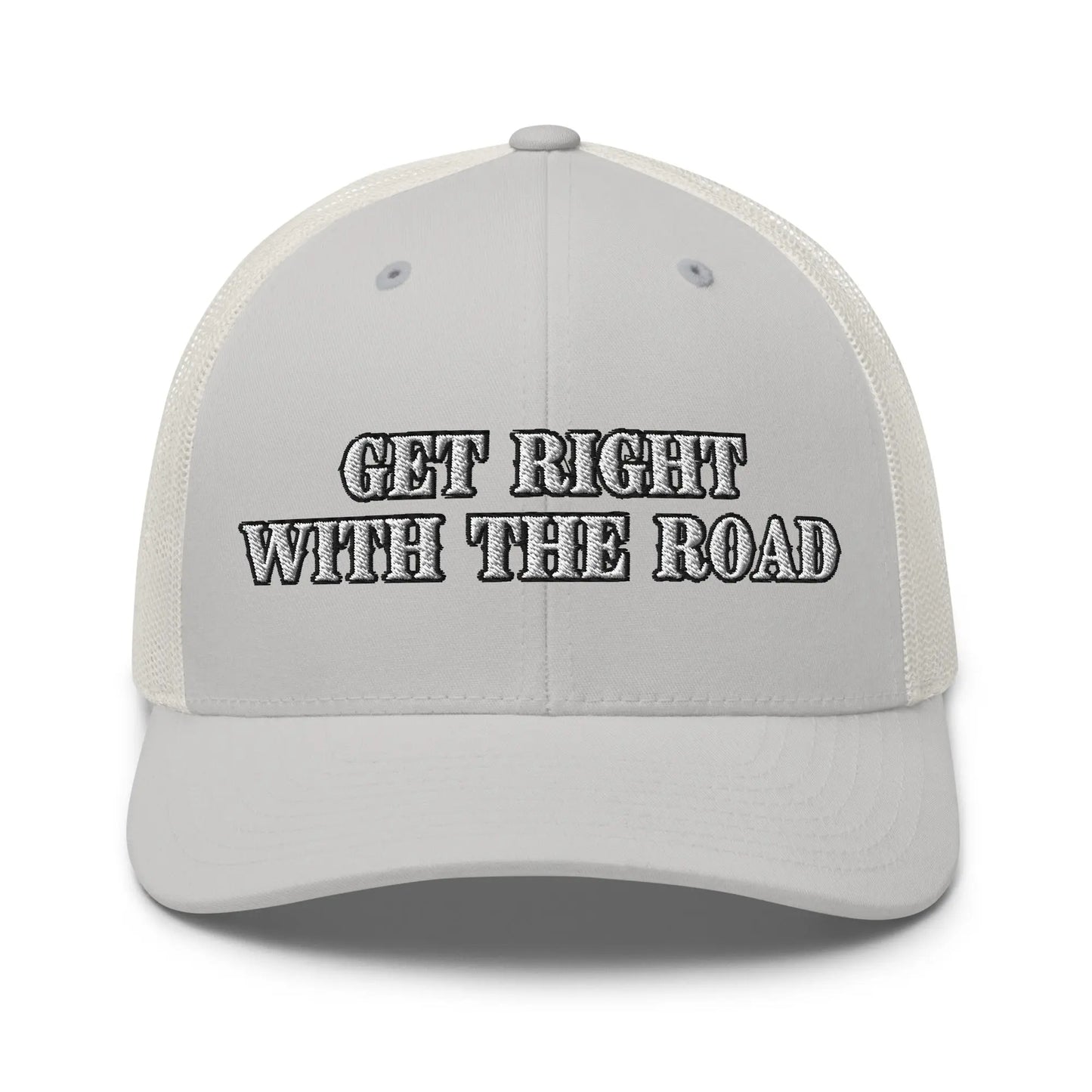 Hats Silver Snapback Custom Trucker Hats Get Right With The Road for Men & Women Infidel Collective