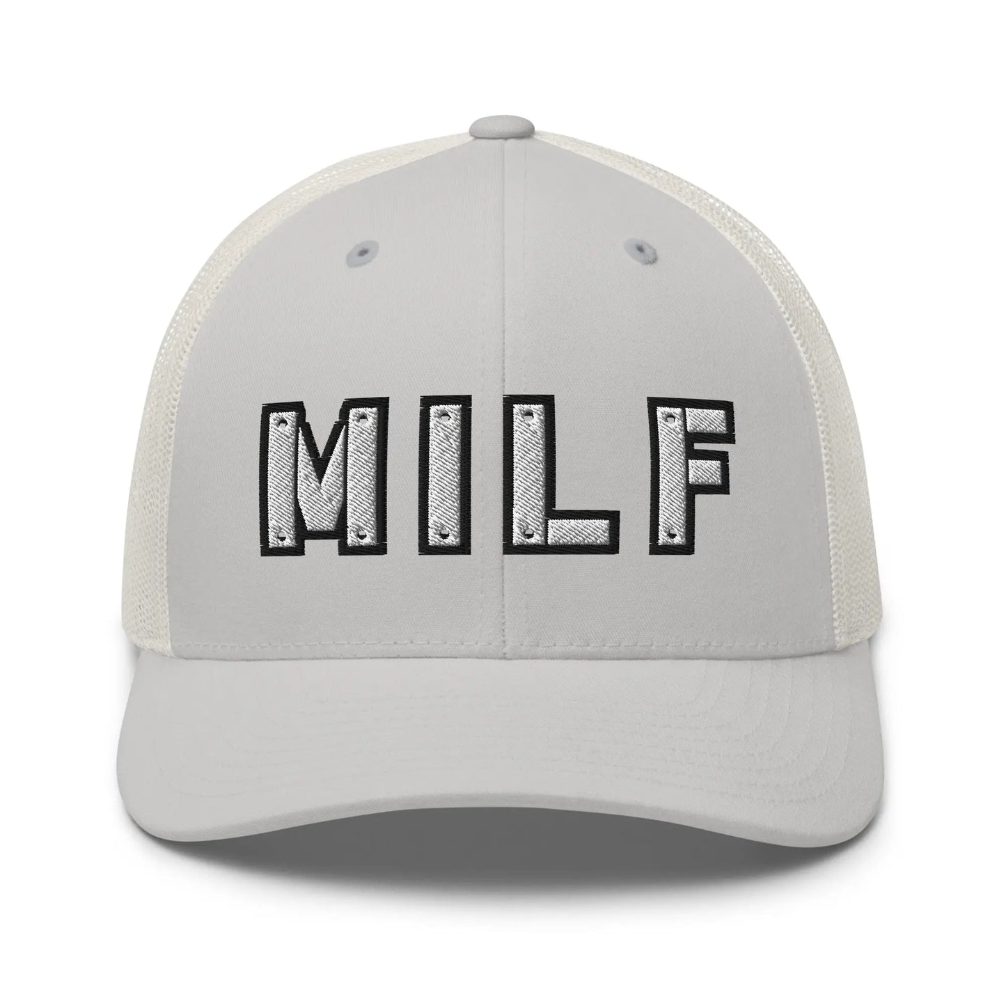 Hats Silver Snapback Custom Trucker Hats MILF Stencil Cap for Sexy Women Who Own It Infidel Collective