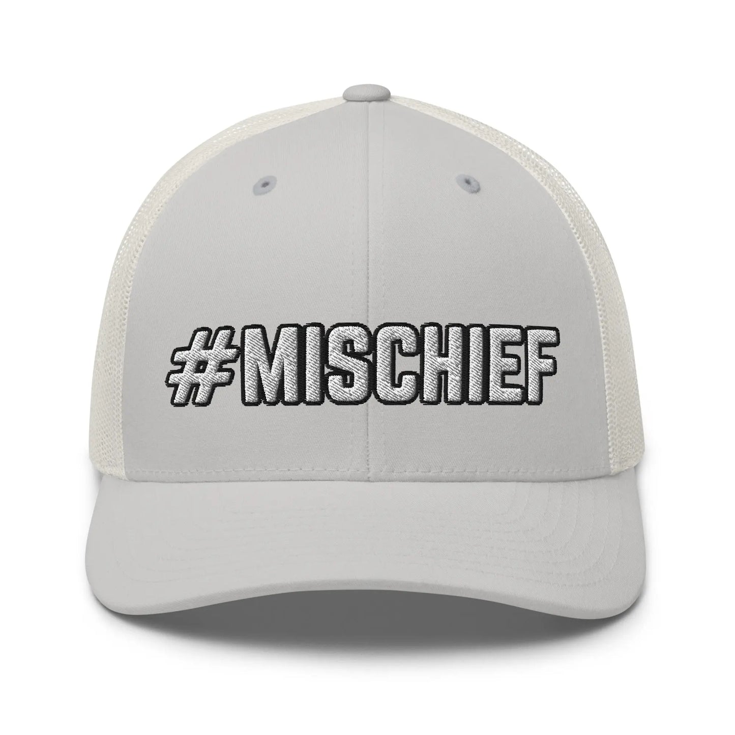 Hats Silver Snapback Custom Trucker Hats MISCHIEF Funny Cap for Men & Women Infidel Collective