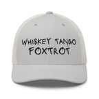 Hats Silver Snapback Custom Trucker Hats NSFW Whiskey Tango Foxtrot Cap for Men & Women Infidel Collective