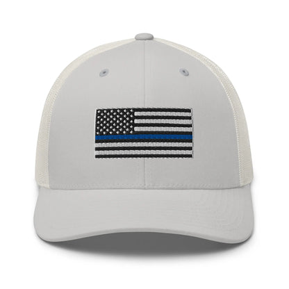 Hats Silver Snapback Custom Trucker Hats Thin Blue Line Flag Cool Patriotic Cap Infidel Collective