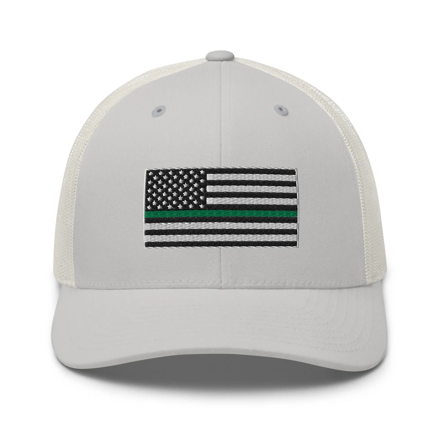 Hats Silver Snapback Custom Trucker Hats Thin Green Line Flag for Men & Women Infidel Collective