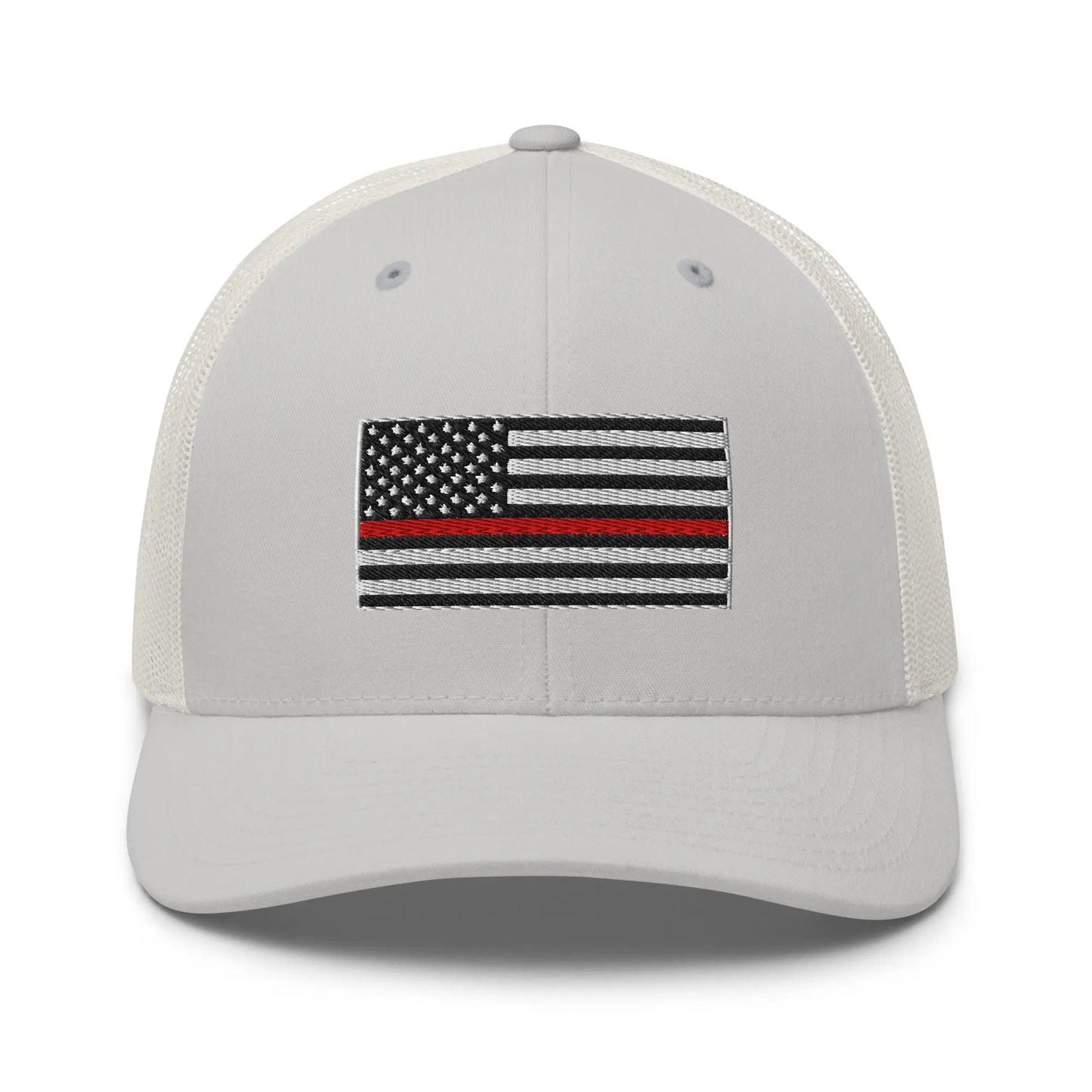Hats Silver Snapback Custom Trucker Hats Thin Red Line Flag for Men & Women Patriotic Cap Infidel Collective
