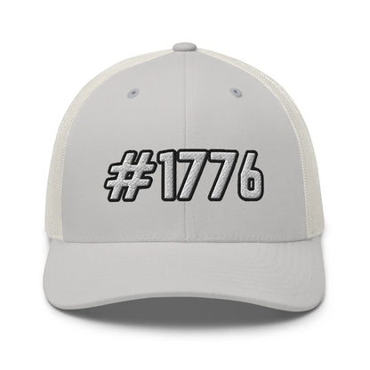 Hats Silver Snapback Custom Trucker Hats #1776 Cap for Men & Women Patriotic Freedom Infidel Collective