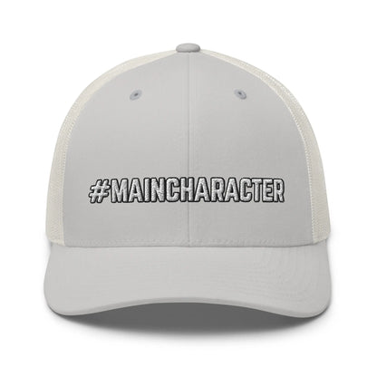 Hats Silver Snapback Custom Trucker Hats #MAINCHARACTER Funny Caps for Men & Women Infidel Collective