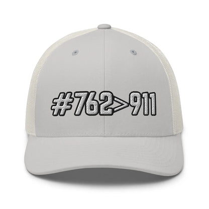Hats Silver #762>911 2A Mesh Snapback Custom Trucker Hats for Men & Women Infidel Collective