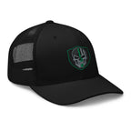 Hats  Snapback Custom Trucker Hats Green Line Skull Patriotic Cap for Men & Women Infidel Collective