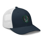 Hats  Snapback Custom Trucker Hats Green Line Skull Patriotic Cap for Men & Women Infidel Collective