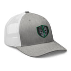 Hats  Snapback Custom Trucker Hats Green Line Skull Patriotic Cap for Men & Women Infidel Collective
