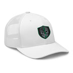 Hats  Snapback Custom Trucker Hats Green Line Skull Patriotic Cap for Men & Women Infidel Collective
