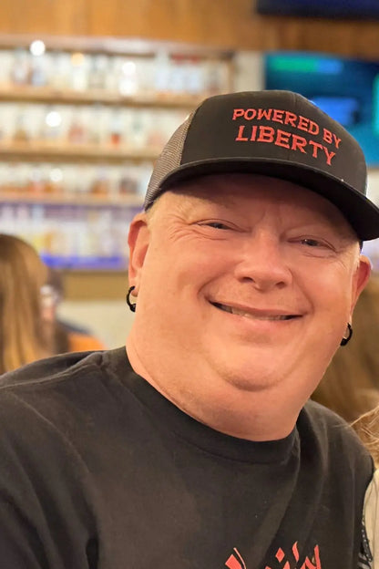 Hats  Snapback Custom Trucker Hats Powered by Liberty Cap in Red Stitching Infidel Collective