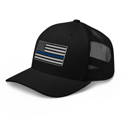 Hats  Snapback Custom Trucker Hats Thin Blue Line Flag Cool Patriotic Cap Infidel Collective