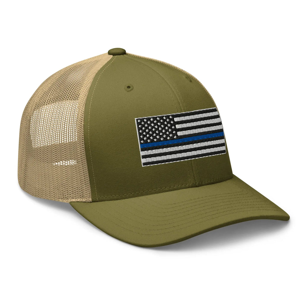 Hats  Snapback Custom Trucker Hats Thin Blue Line Flag Cool Patriotic Cap Infidel Collective