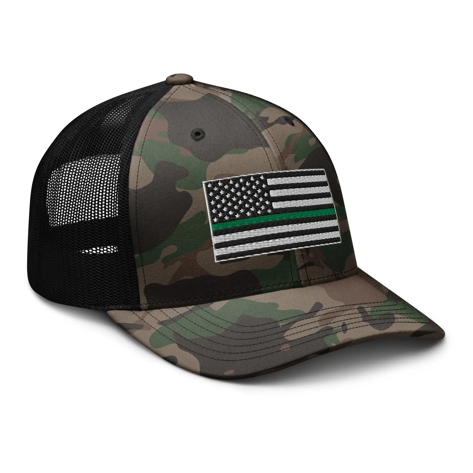 Hats  Snapback Custom Trucker Hats Thin Green Line Camo Flag for Men & Women Infidel Collective