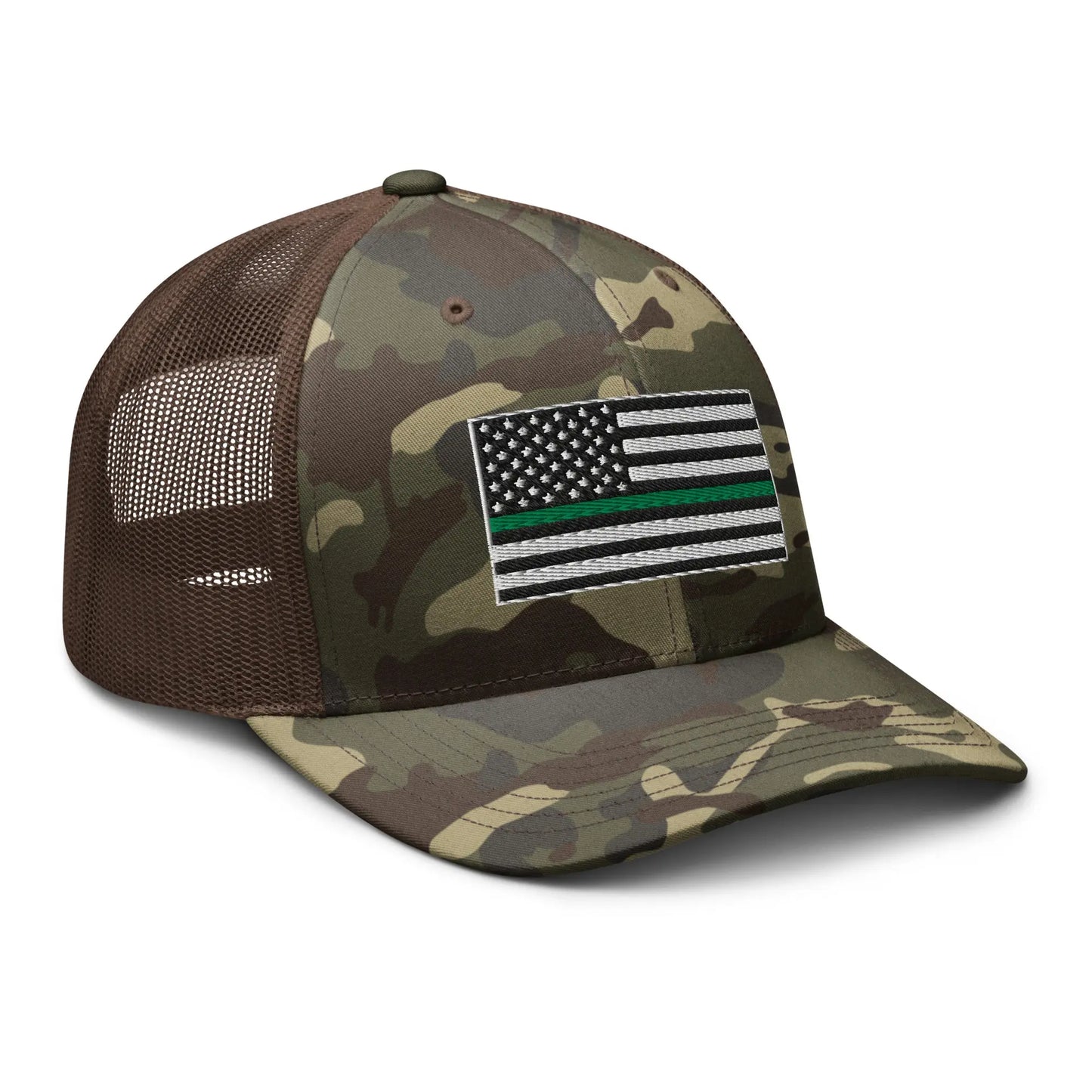 Hats  Snapback Custom Trucker Hats Thin Green Line Camo Flag for Men & Women Infidel Collective