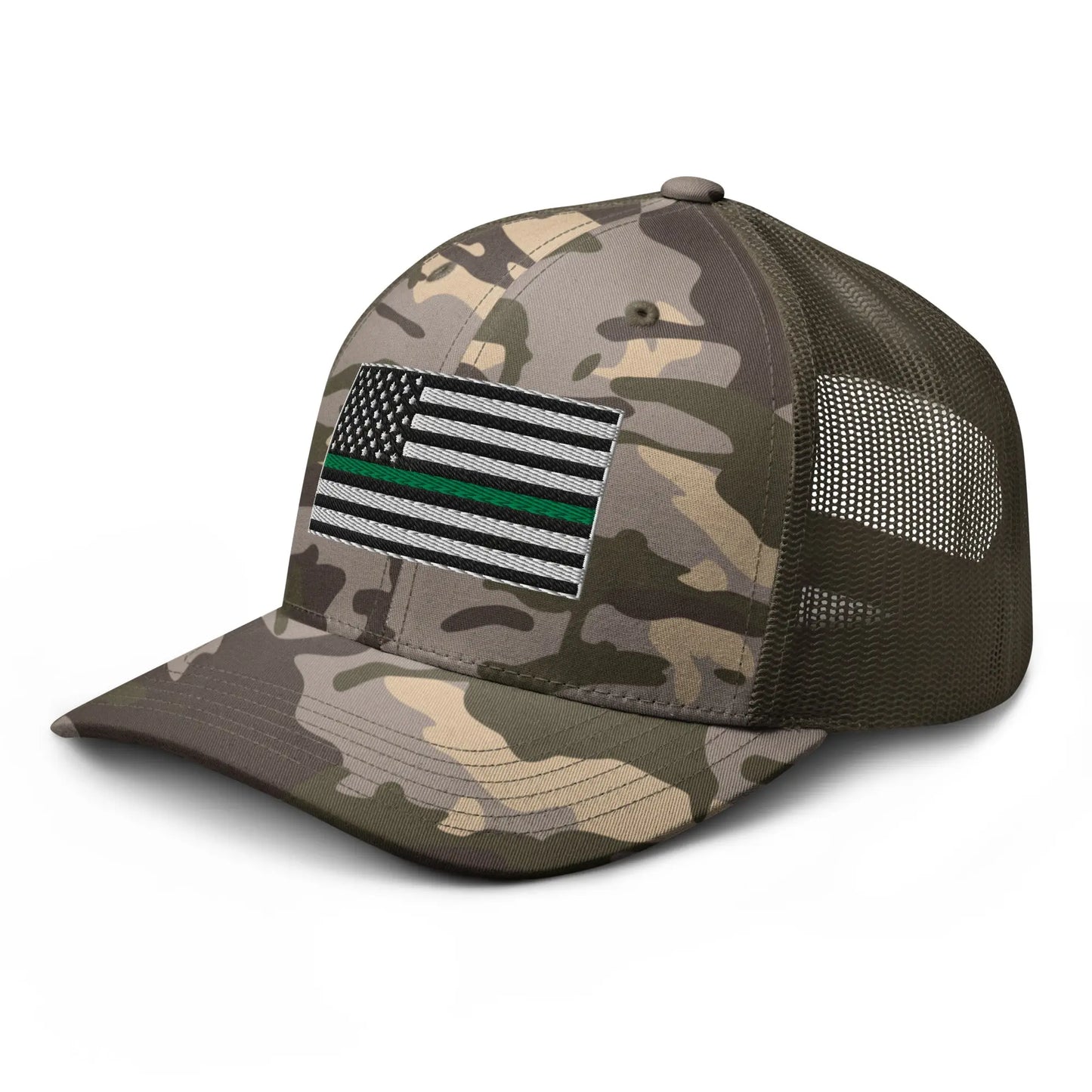 Hats  Snapback Custom Trucker Hats Thin Green Line Camo Flag for Men & Women Infidel Collective