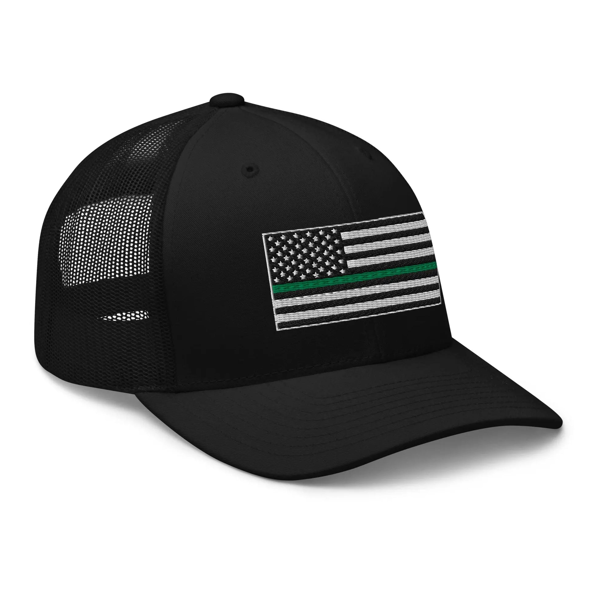 Hats  Snapback Custom Trucker Hats Thin Green Line Flag for Men & Women Infidel Collective
