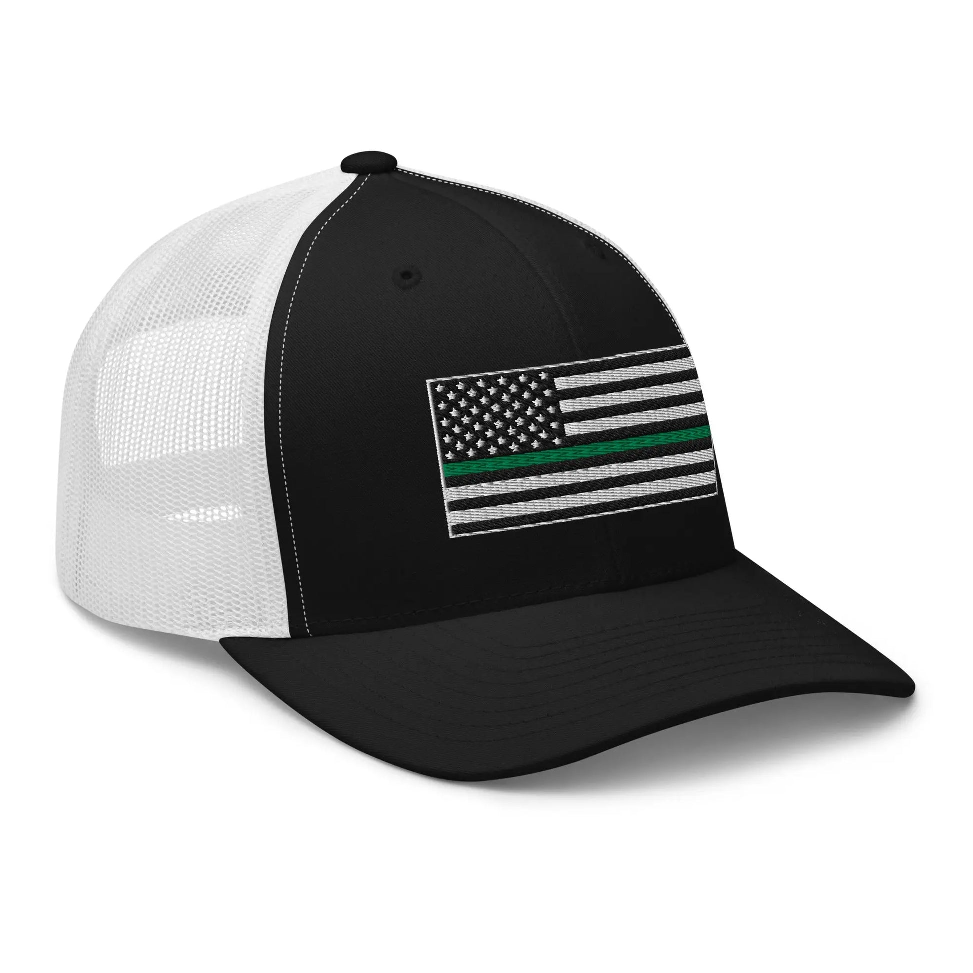 Hats  Snapback Custom Trucker Hats Thin Green Line Flag for Men & Women Infidel Collective