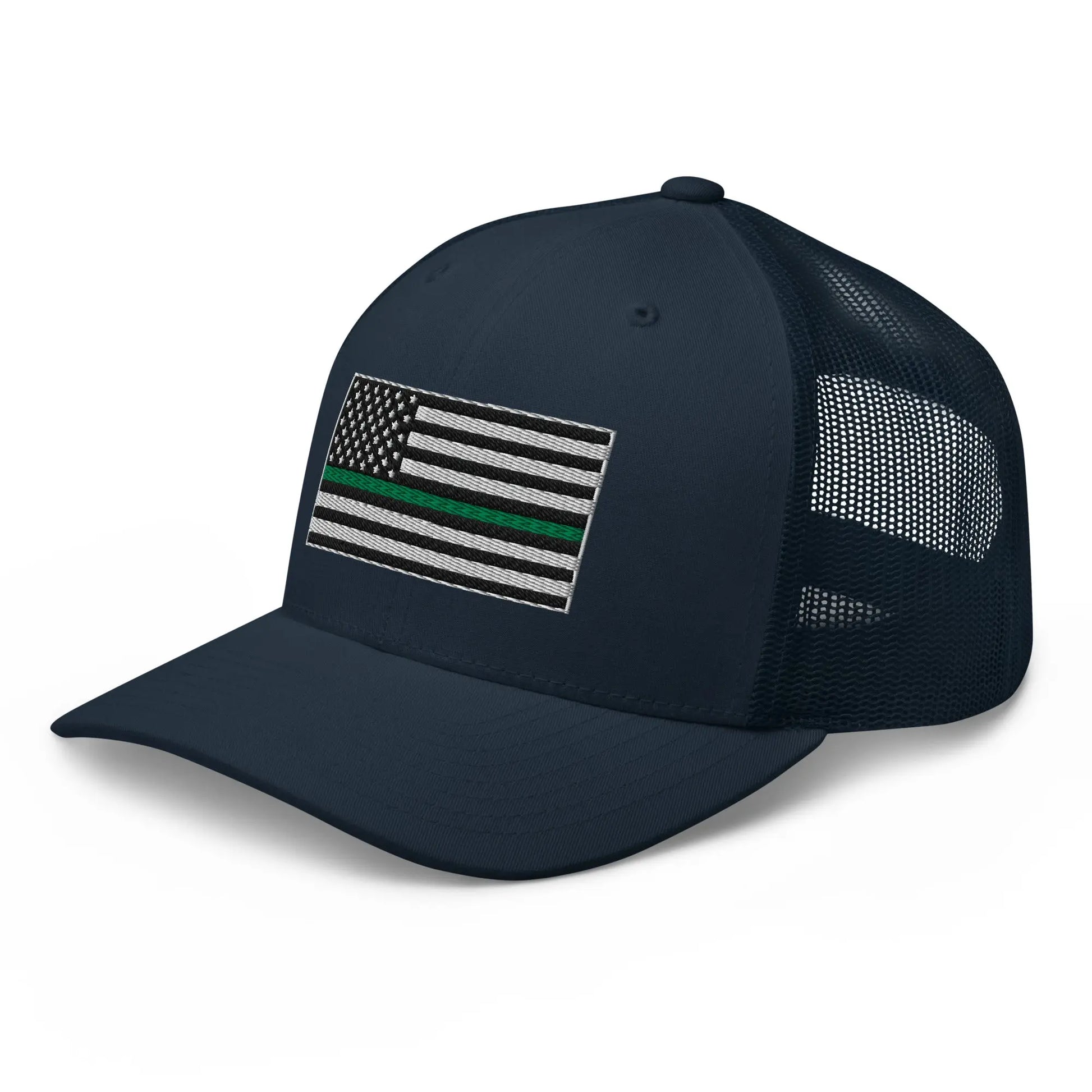 Hats  Snapback Custom Trucker Hats Thin Green Line Flag for Men & Women Infidel Collective