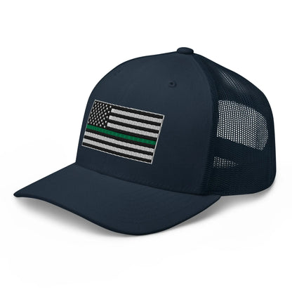 Hats  Snapback Custom Trucker Hats Thin Green Line Flag for Men & Women Infidel Collective