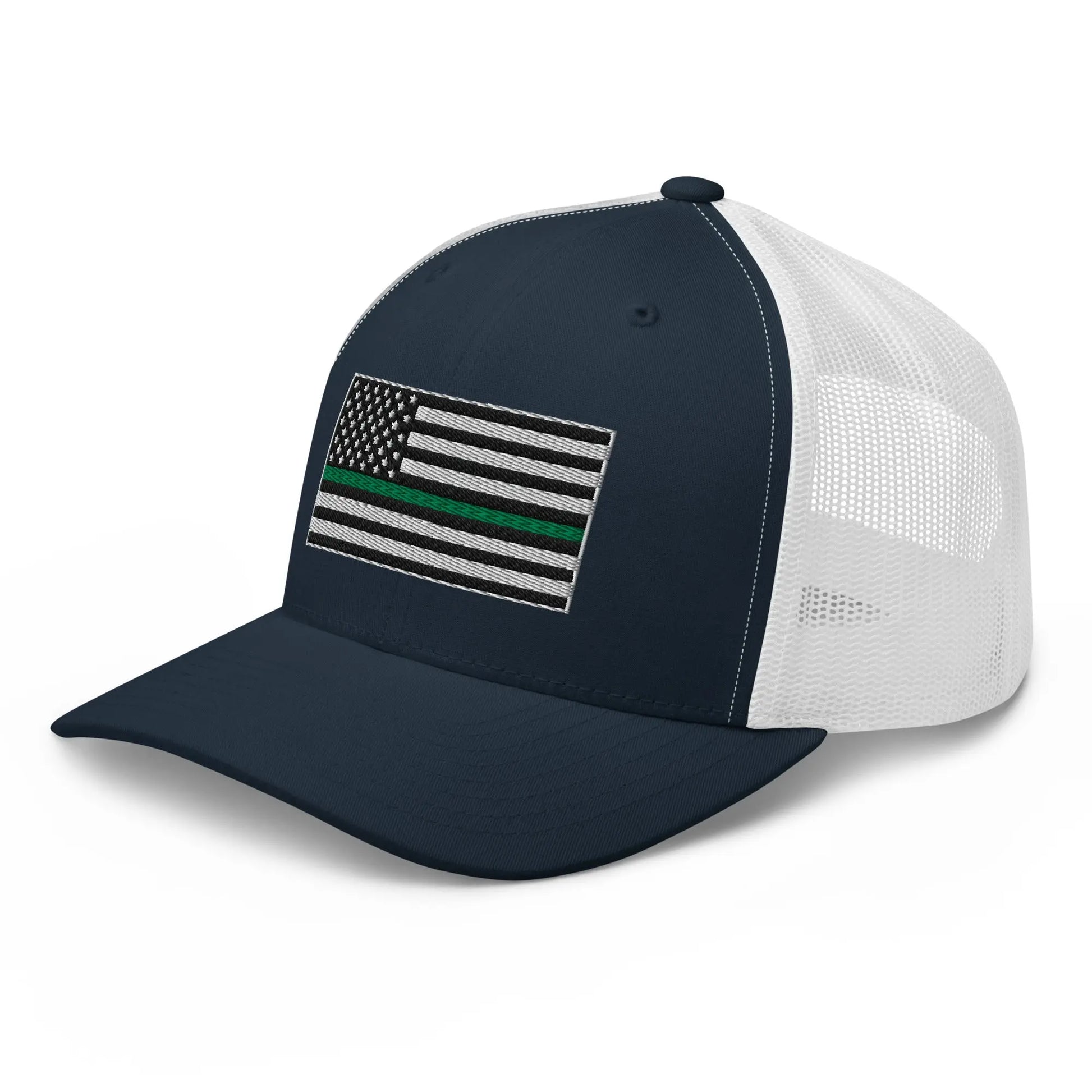 Hats  Snapback Custom Trucker Hats Thin Green Line Flag for Men & Women Infidel Collective