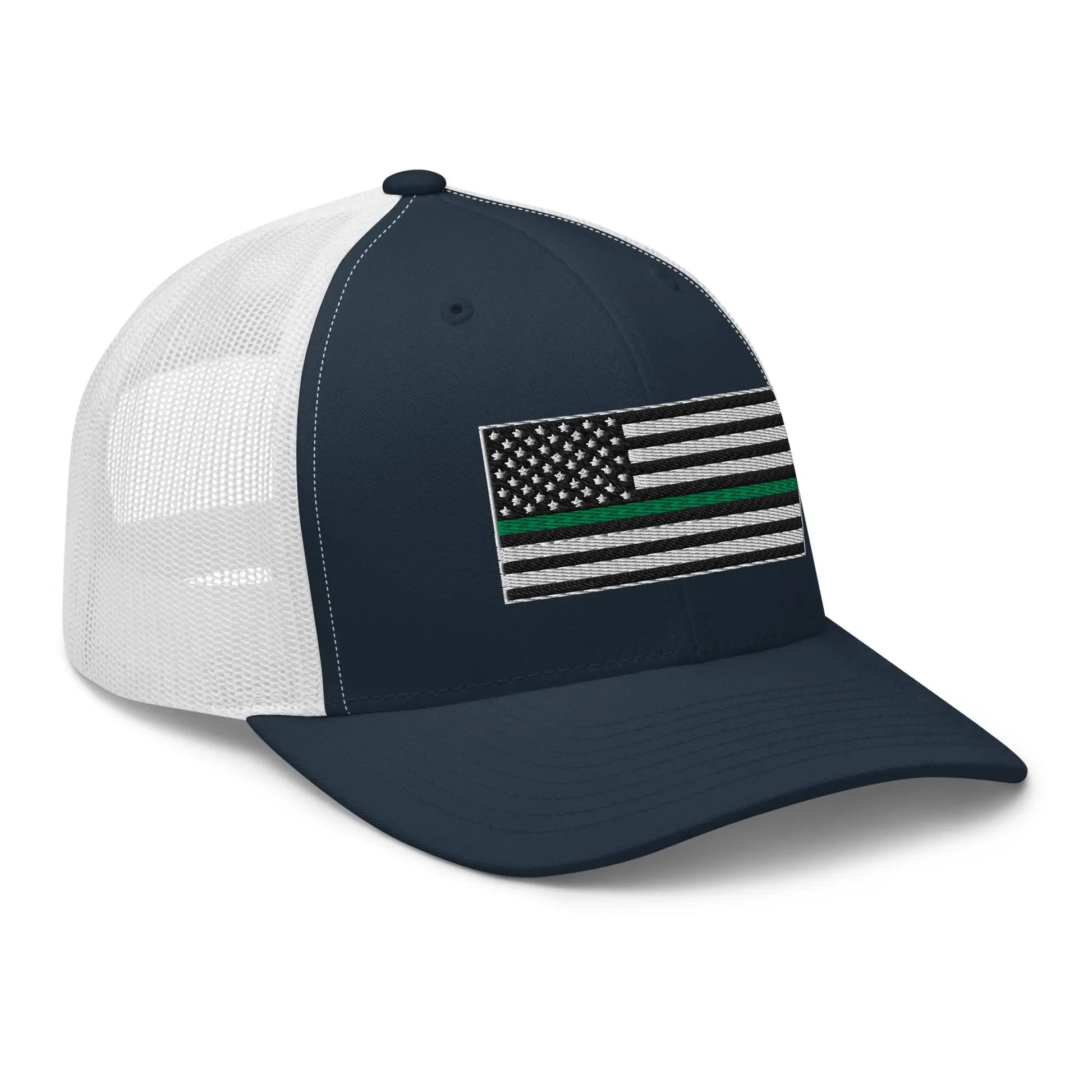 Hats  Snapback Custom Trucker Hats Thin Green Line Flag for Men & Women Infidel Collective