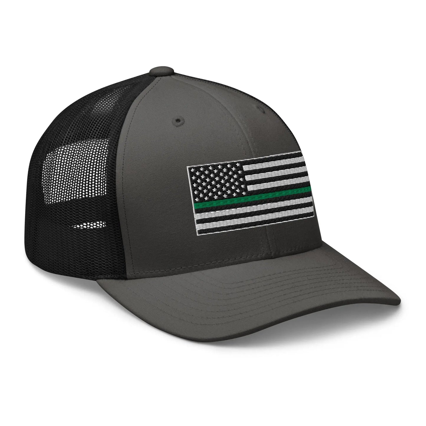 Hats  Snapback Custom Trucker Hats Thin Green Line Flag for Men & Women Infidel Collective