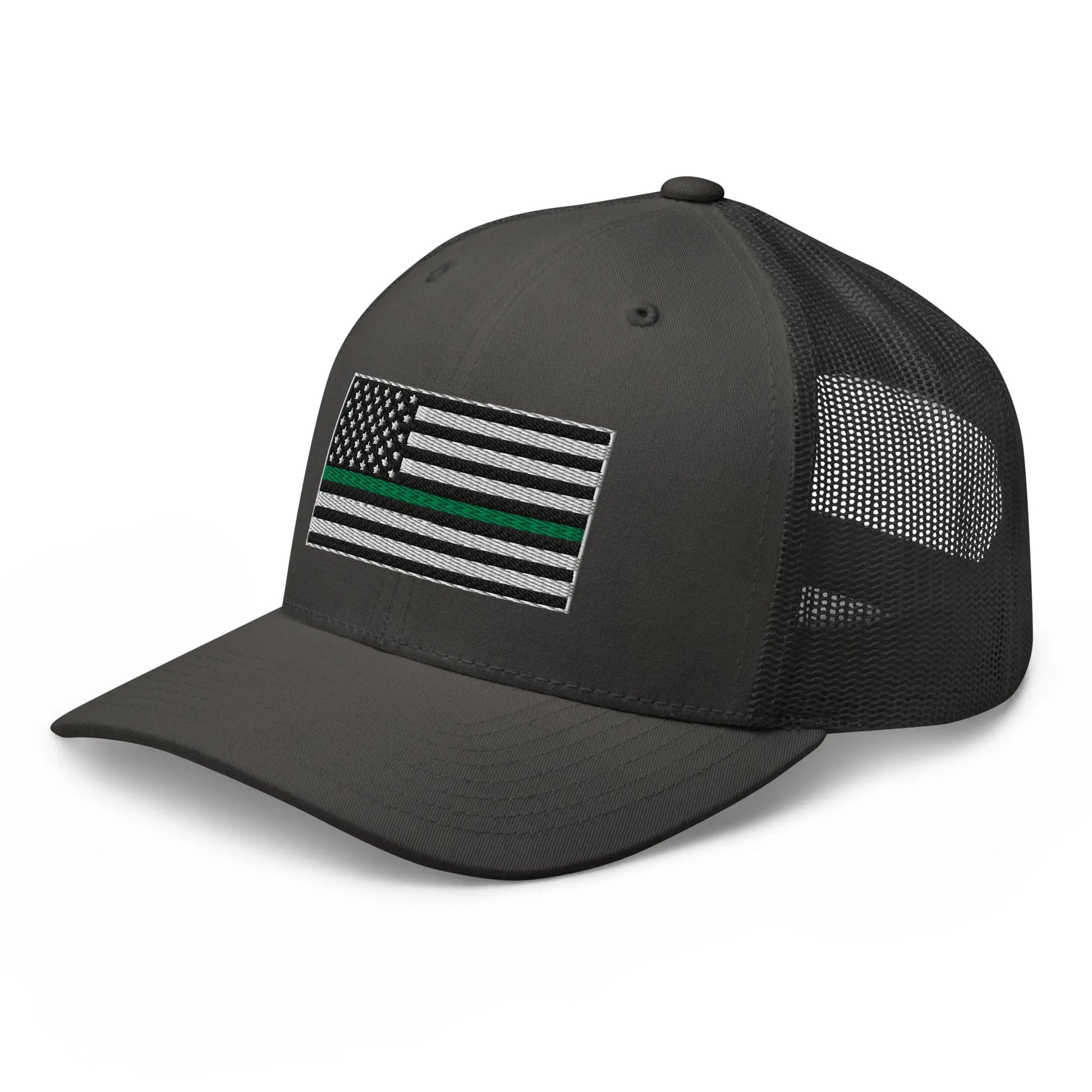Hats  Snapback Custom Trucker Hats Thin Green Line Flag for Men & Women Infidel Collective