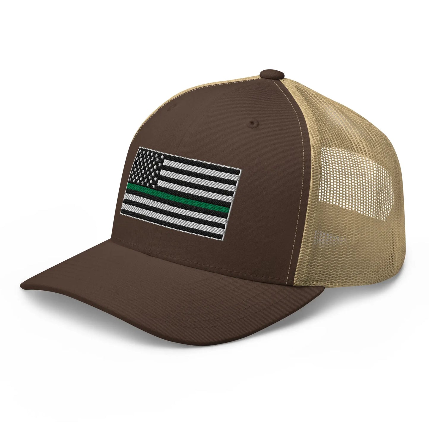 Hats  Snapback Custom Trucker Hats Thin Green Line Flag for Men & Women Infidel Collective