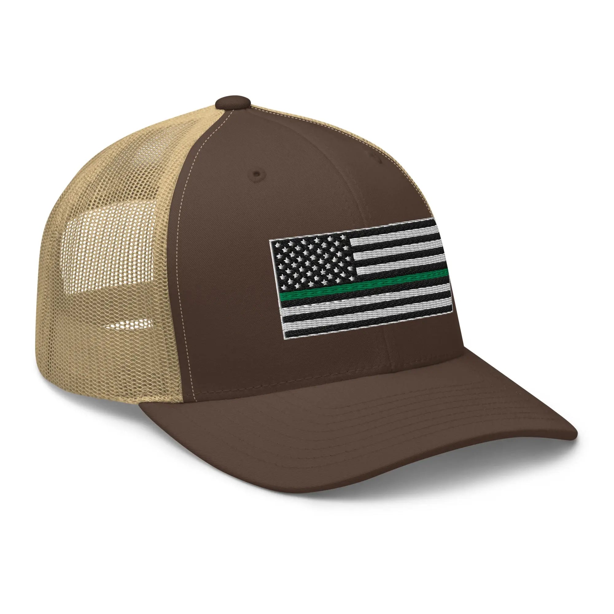 Hats  Snapback Custom Trucker Hats Thin Green Line Flag for Men & Women Infidel Collective