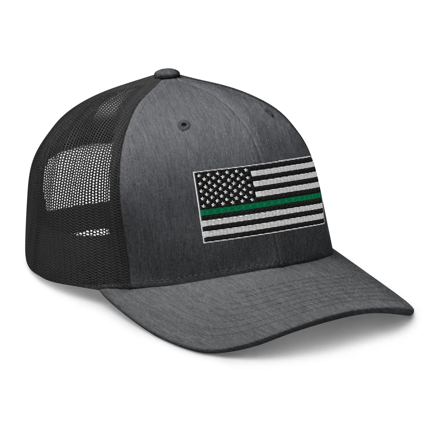 Hats  Snapback Custom Trucker Hats Thin Green Line Flag for Men & Women Infidel Collective