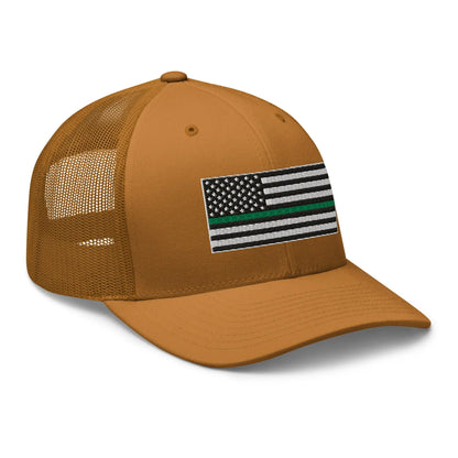 Hats  Snapback Custom Trucker Hats Thin Green Line Flag for Men & Women Infidel Collective