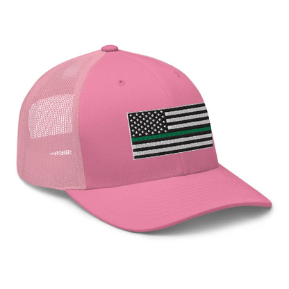 Hats  Snapback Custom Trucker Hats Thin Green Line Flag for Men & Women Infidel Collective