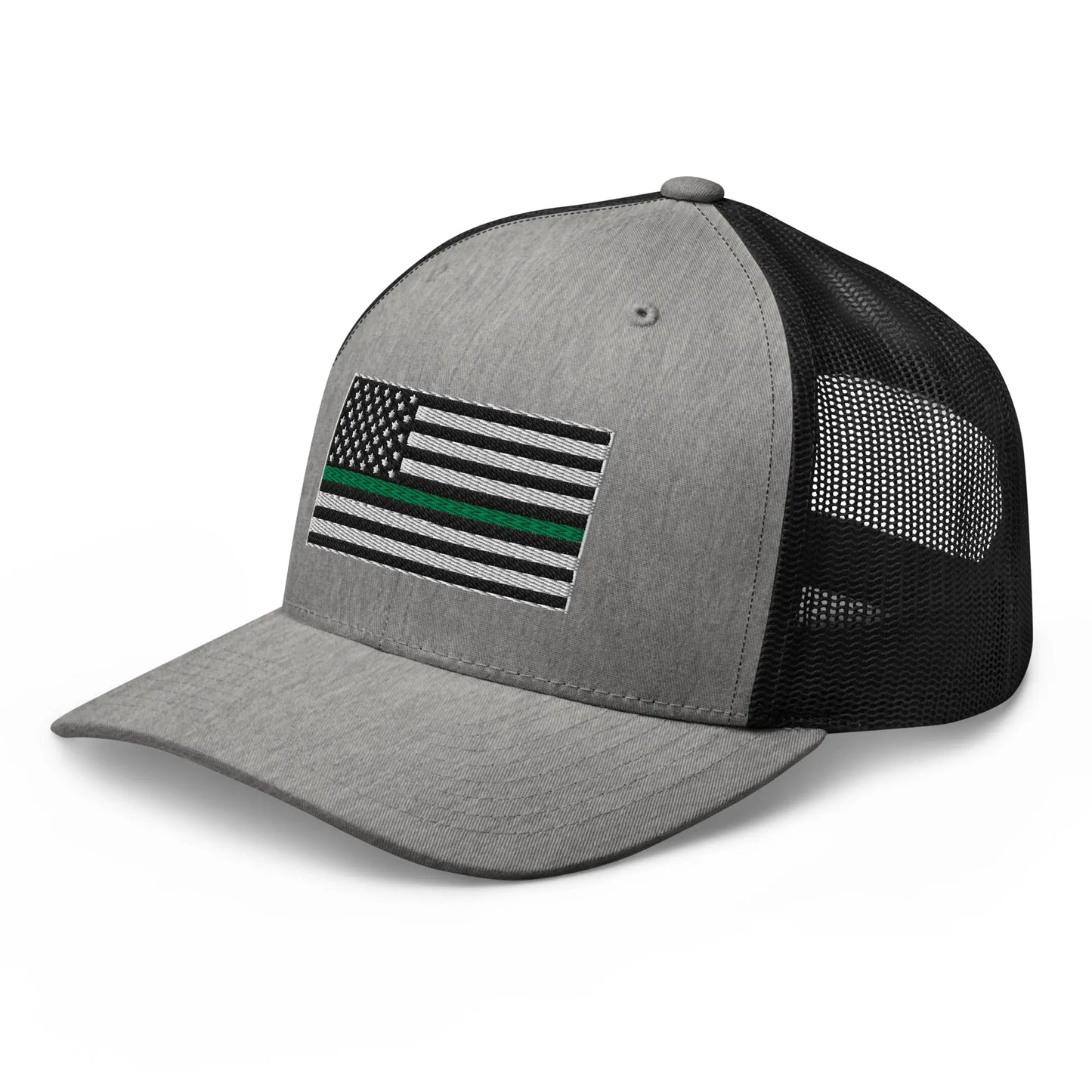 Hats  Snapback Custom Trucker Hats Thin Green Line Flag for Men & Women Infidel Collective