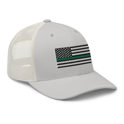 Hats  Snapback Custom Trucker Hats Thin Green Line Flag for Men & Women Infidel Collective