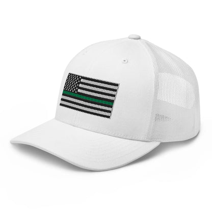 Hats  Snapback Custom Trucker Hats Thin Green Line Flag for Men & Women Infidel Collective